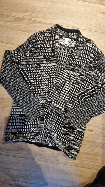 Veste H&M noir / blanc parfait état M 40 42