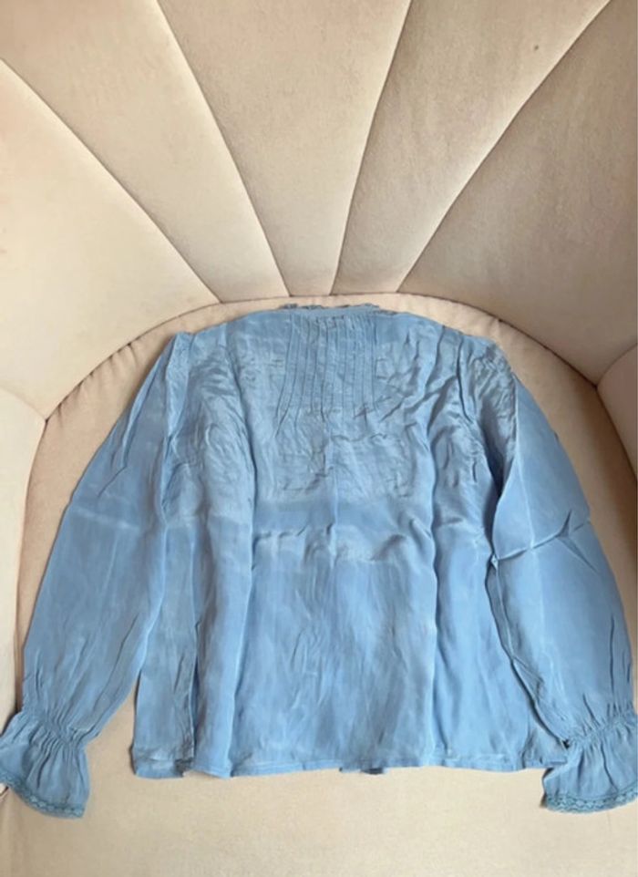 Chemise manches longues et col montant 100% soie 6 ans - Zef - photo numéro 4