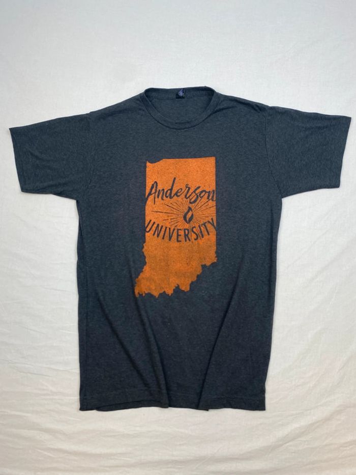 T-shirt imprimé sport USA, homme, M, été, Gris, , collège, université, Anderson
