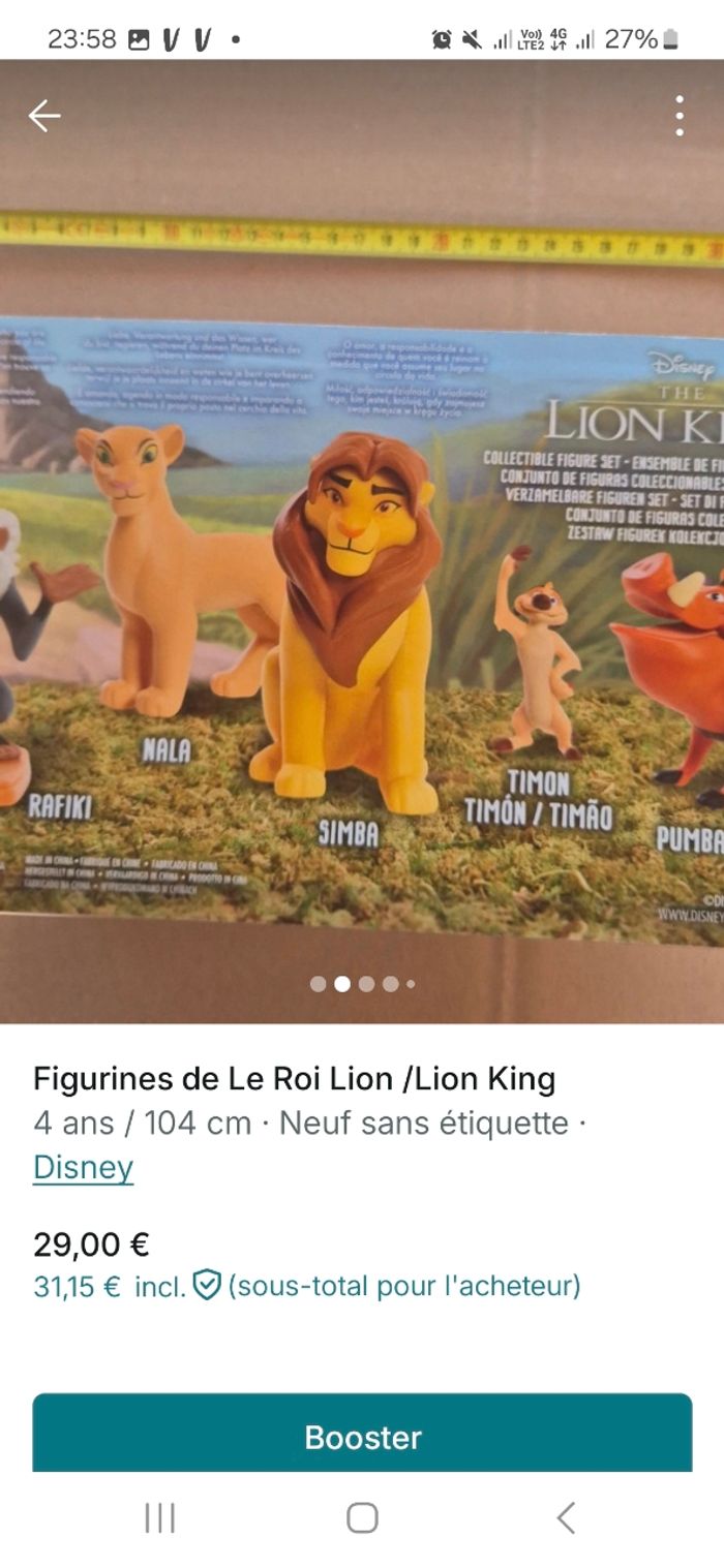 Figurines de Le Roi Lion /Lion King - photo numéro 2