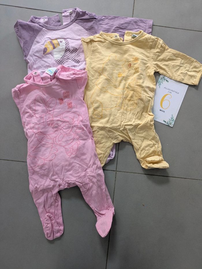 Lot 7 pyjamas cotons 6 mois - photo numéro 3