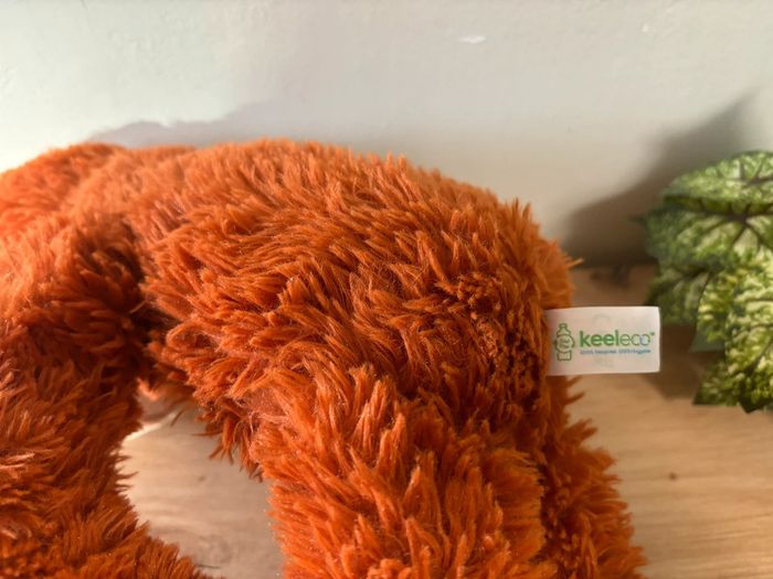 Doudou peluche grand singe roux marron keeleco 50 cm - photo numéro 3