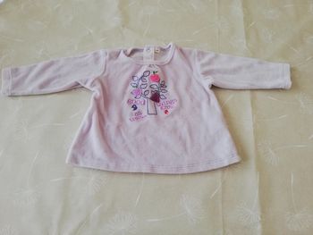 Haut de pijama 9 mois épais parme