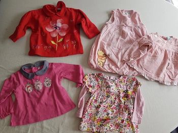 Lot de 3 hauts fille 12 mois + robe et blouse