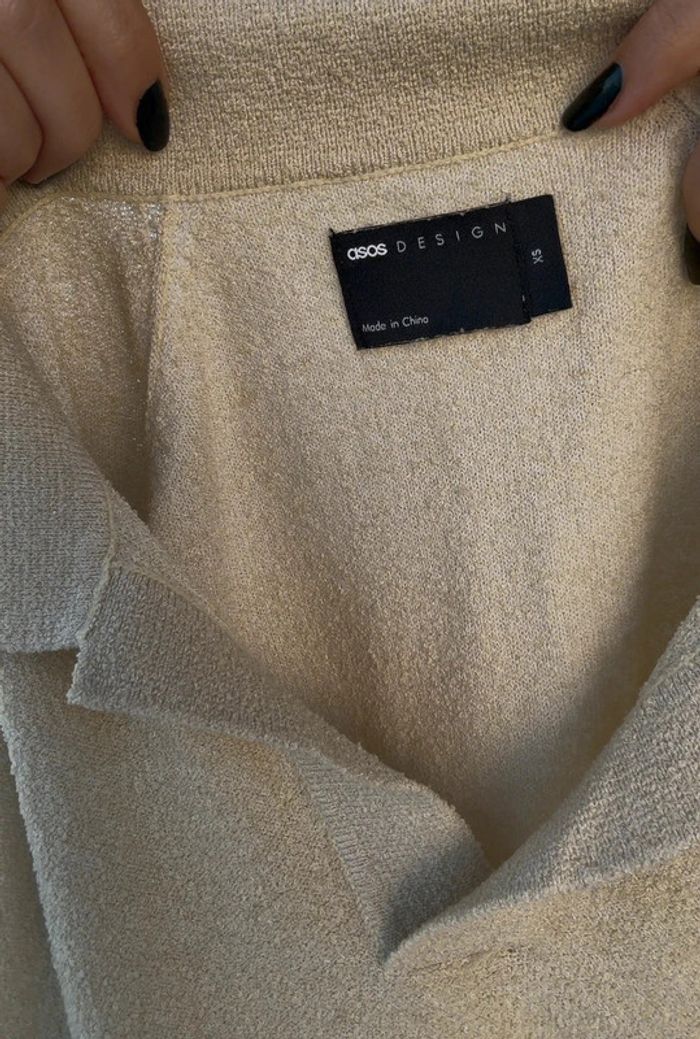 Polo maille beige Asos XS très bon état - photo numéro 5
