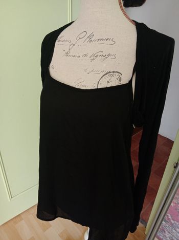 Caraco noir plus cache épaules noir