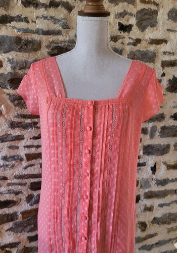 Nuisette manches courtes voile rose corail 3 Suisses Taille 36