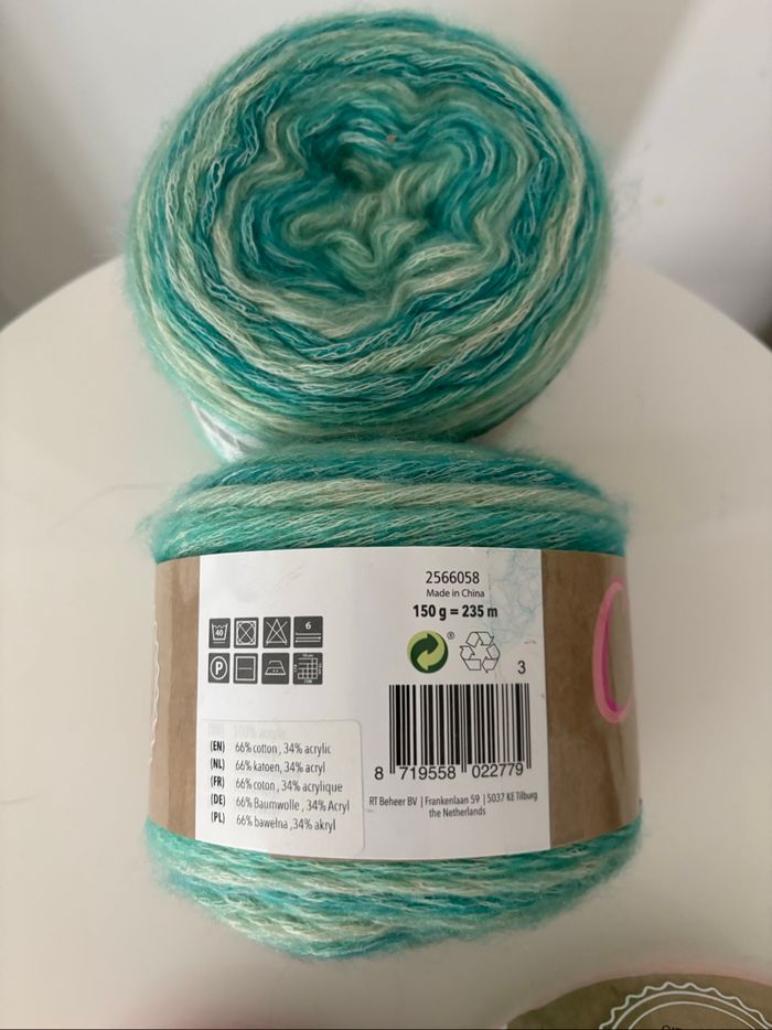 Lot de 4 pelotes « cake yarn » - photo numéro 2