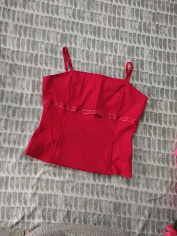 Bustier rouge bretelles réglables glissière latérale h&M taille 42