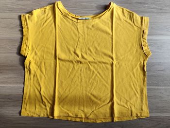 T-shirt jaune uni Zara taille s