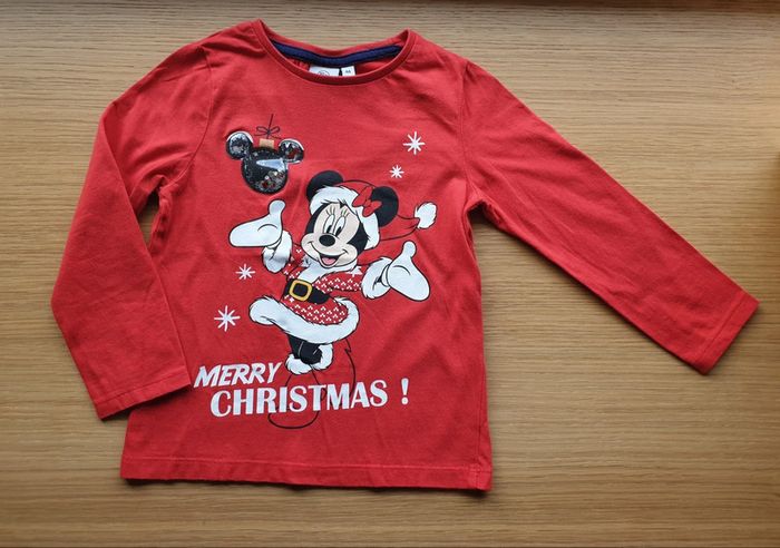 Tee-shirt de Noël Minnie 4 ans