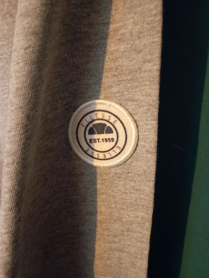Tee shirt coton homme gris/bleu marine - photo numéro 2