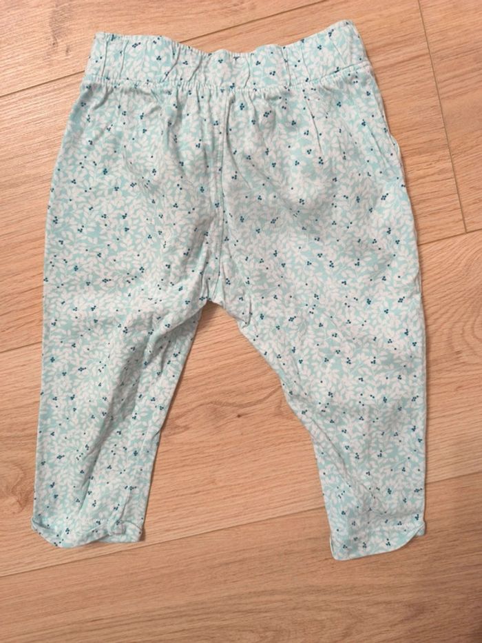 Pantalon fille fluide Obaïbi bleu ciel - Taille 18 mois 80cm - photo numéro 2