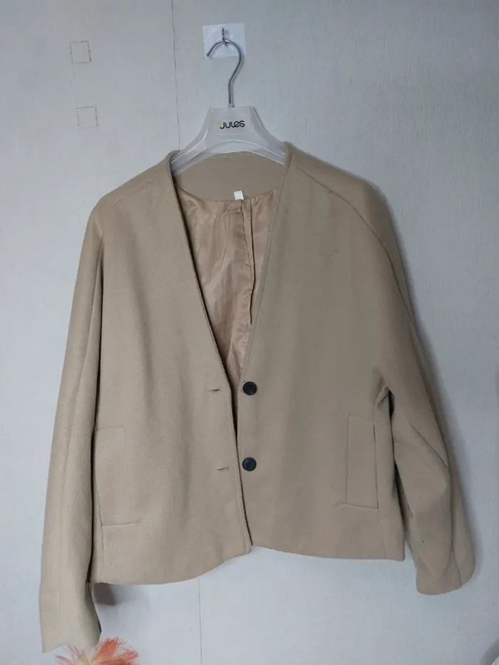Veste beige Taille M qui taille L - photo numéro 2