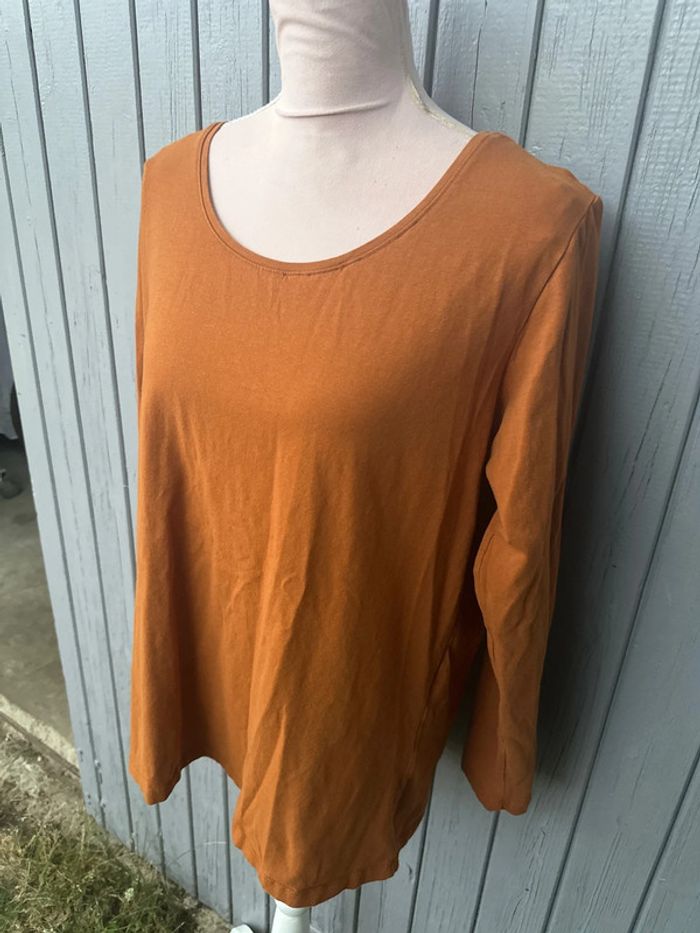 Haut manches longues basic camel 50/5XL - photo numéro 3
