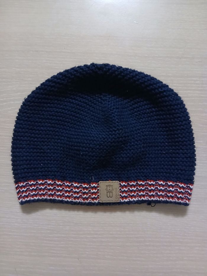 Bonnet garcon en coton,acrylique taille 3 mois marque obaibi - photo numéro 6