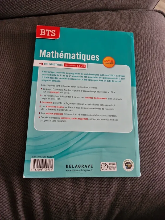 Livre "Bts mathématiques " - photo numéro 2