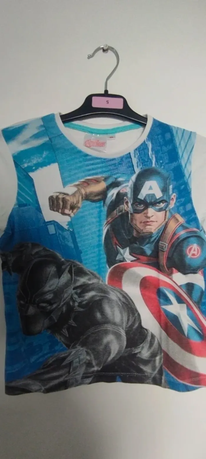 🌟 Ensemble Short et T-shirt Enfant Captain America - Style Super Héros 🌟 - photo numéro 3