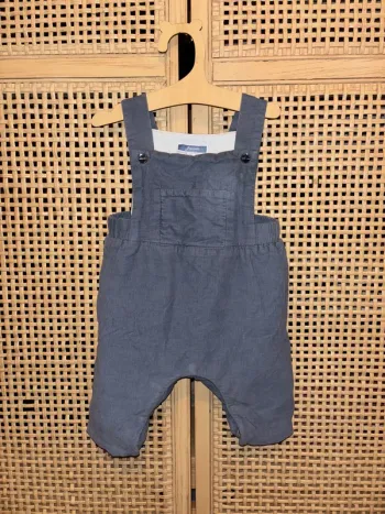Salopette Jacadi velours bleu 3 mois – mixte & comme neuve !