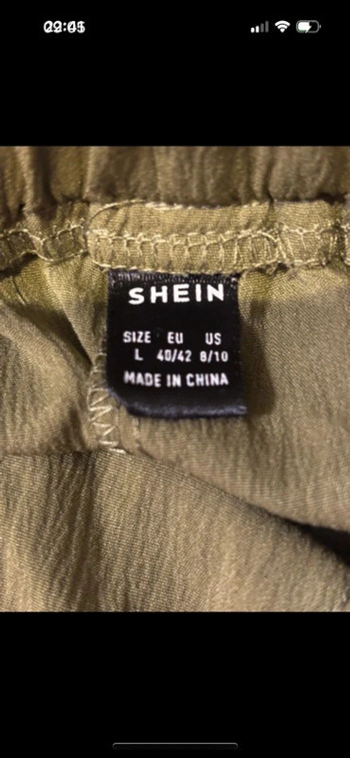 Joli pantalon neuf et confortable taille haute élastique kaki Shein taille 40 - photo numéro 7