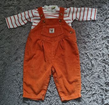 Ensemble orange et blanc 6mois mixte