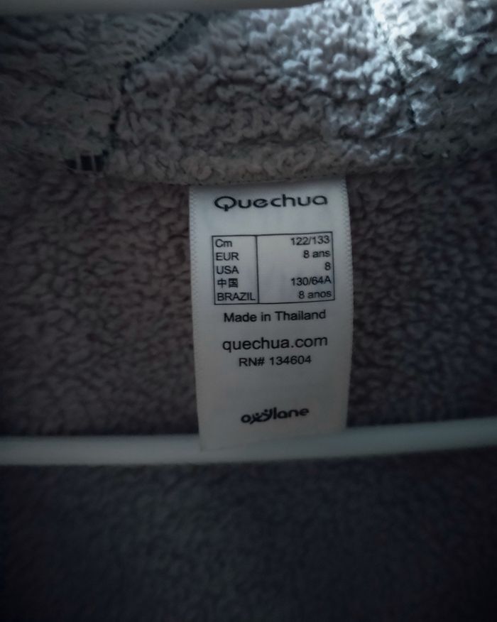 Veste imperméable chaude intérieur polaire "Quechua" en parfait état - photo numéro 3