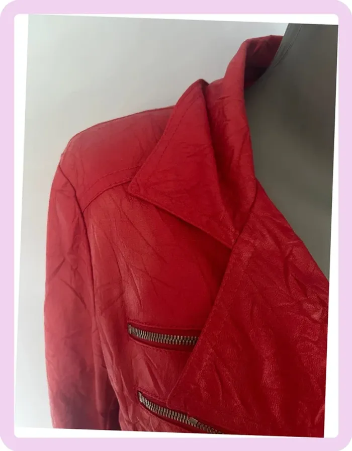 Veste rouge Indies taille 2 - Fermeture zippée & poches zippées - Mi saison - photo numéro 2