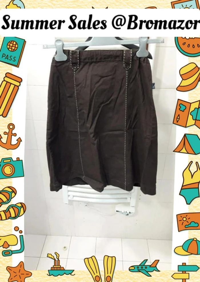 Jupe en coton marron taille 42 - photo numéro 2