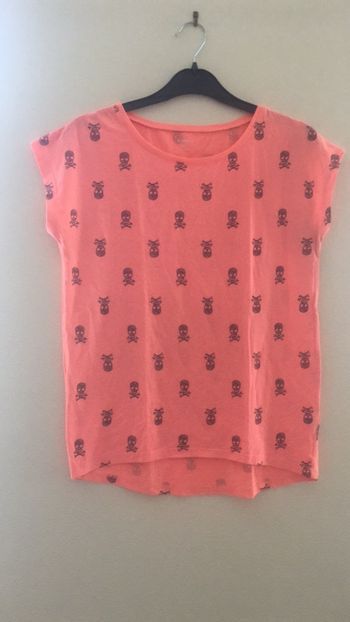 Teeshirt orange avec imprimé