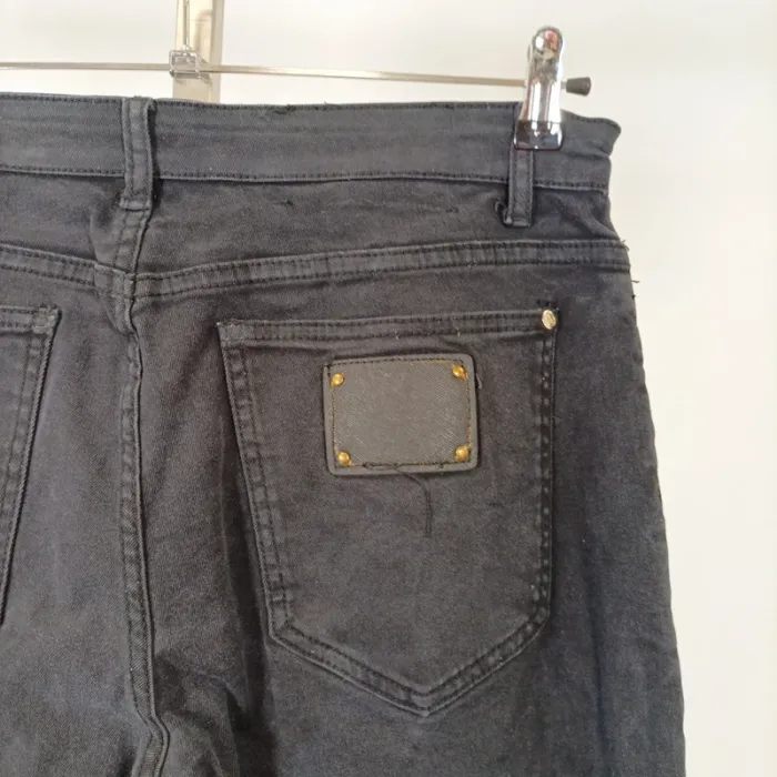 Pantalon noir effet velours Prada - Taille 36 A599 - photo numéro 8