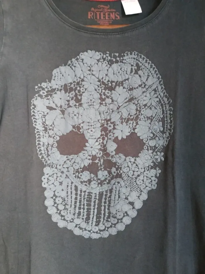 T-shirt fille noir gris Rteens 13 ans tbe - photo numéro 6