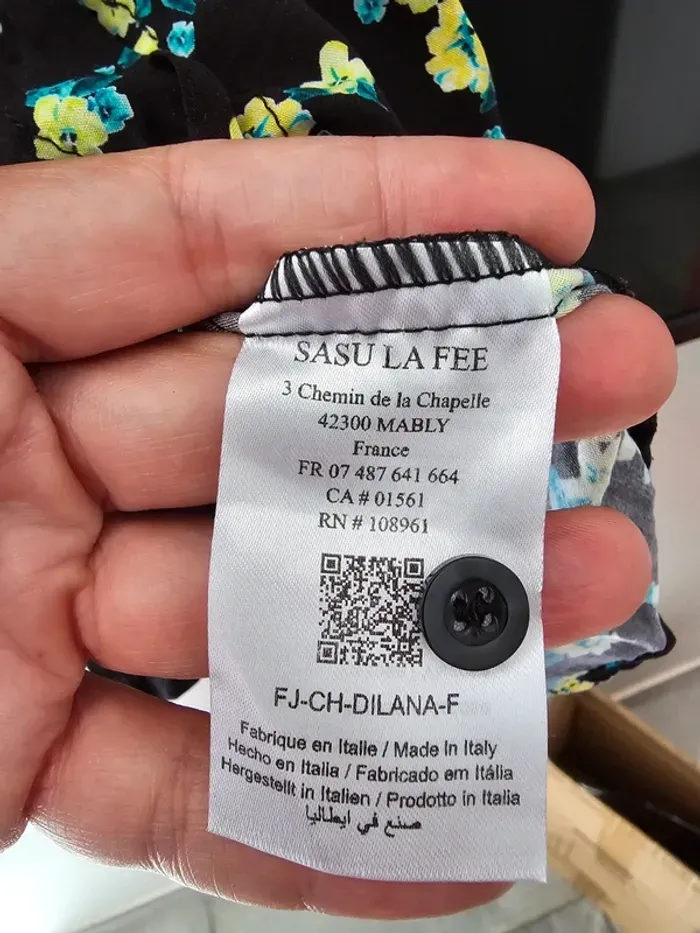 Chemisier/ blouse fleur fée Maraboutée taille 40 - photo numéro 6