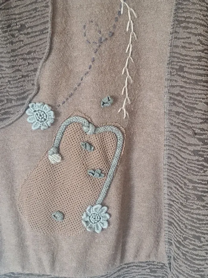 Pull long marron Rose Bleue Taille S/M - photo numéro 6