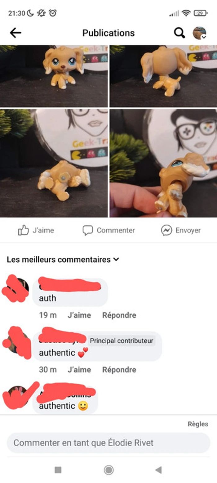 My Littlest Petshop LPS Dog Spaniel 743 Original Authentic #geektradelpschien - photo numéro 5