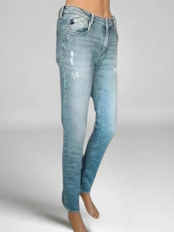 Jeans Le Temps Des Cerises 300/16 slim Pegg destroy bleu N°5 taille intermediaire stretch - photo numéro 7