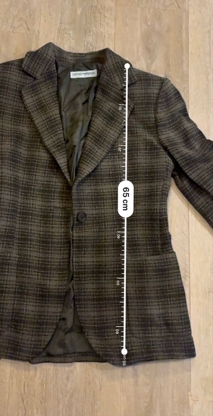 Blazer Emporio Armani à carreaux – veste tailleur chic vintage - photo numéro 6