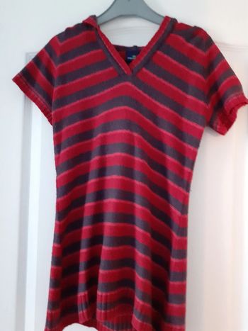 Long pull manches courtes fille