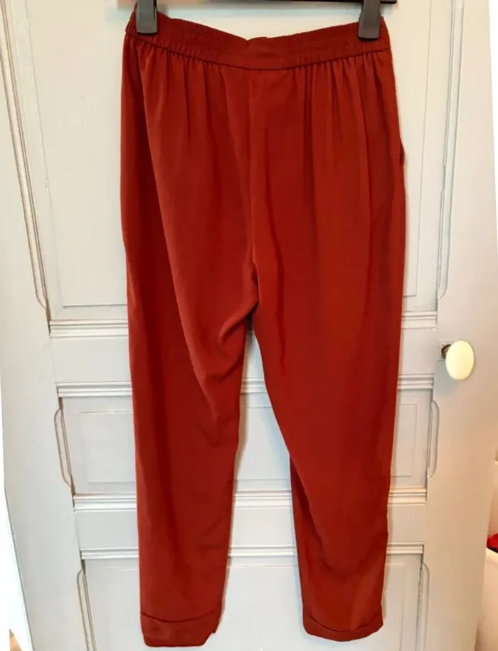 Pantalon fluide léger bordeaux Primark 36 - photo numéro 2