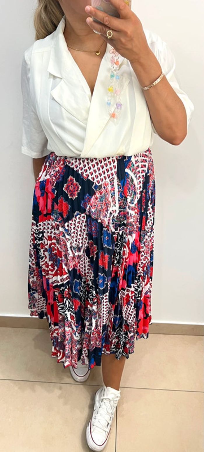 Jupe Longue Plissée Claudie Pierlot Taille 38 - photo numéro 5