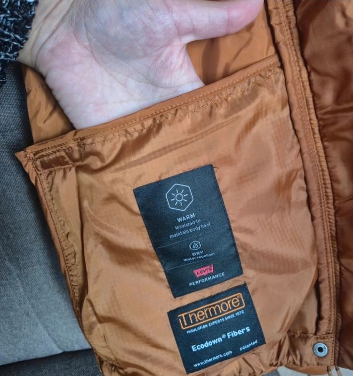 Veste Levi's doudoune légère femme noisette marron taille S 36 - photo numéro 8