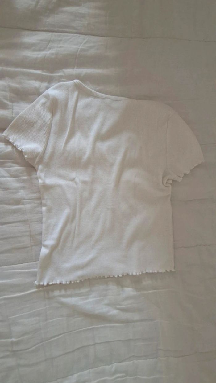 Lot de 2 Tee-shirt manches courtes / top d'été creeks (1 violet/lila et 1 blanc) - photo numéro 6