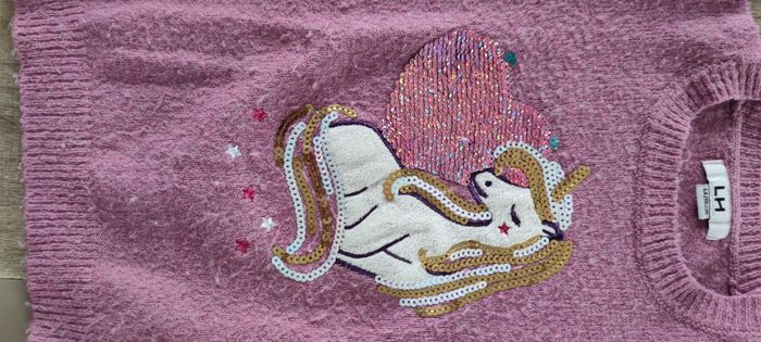 Pull rose licorne La Halle – fille 6 ans - photo numéro 5