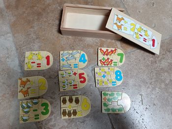 Puzzle nombre calcul, bois