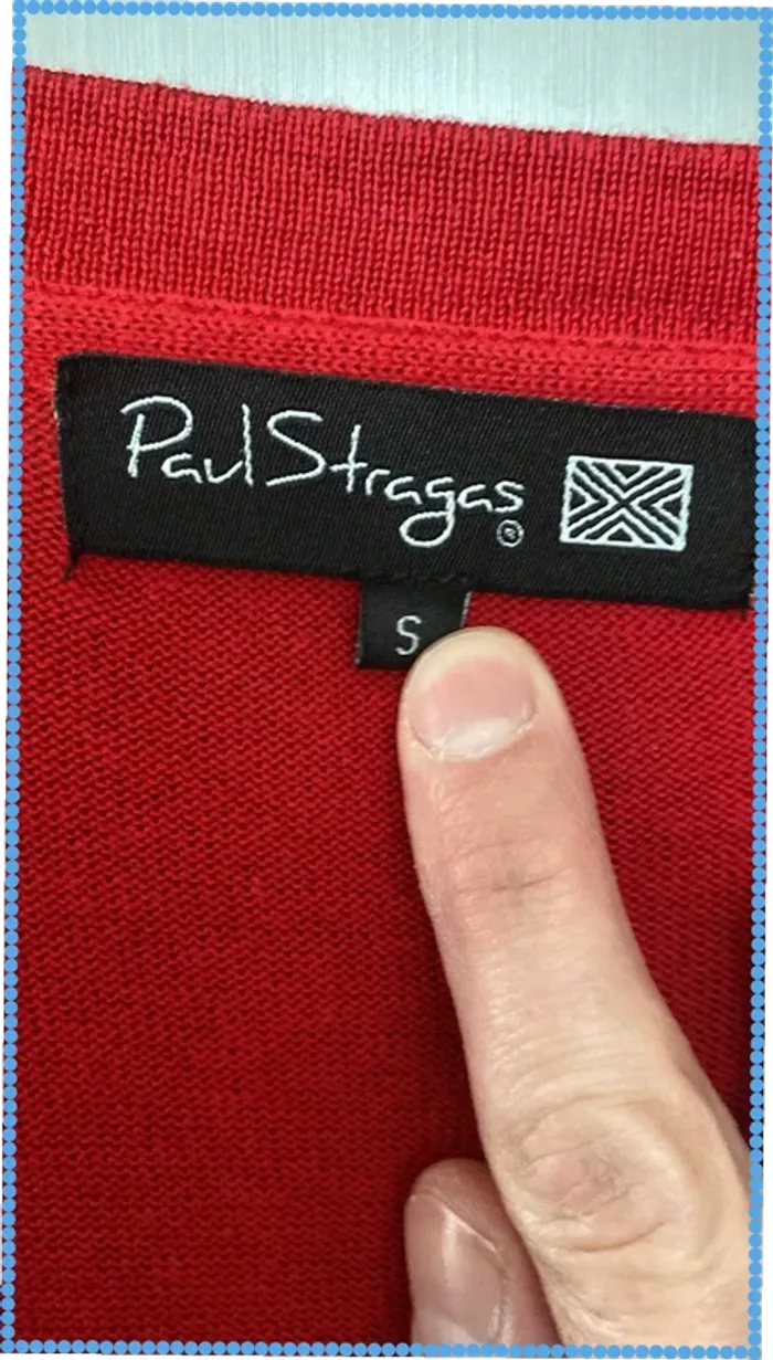 Cardigan Rouge Paul Stragas Taille S Neuf Homme - photo numéro 3