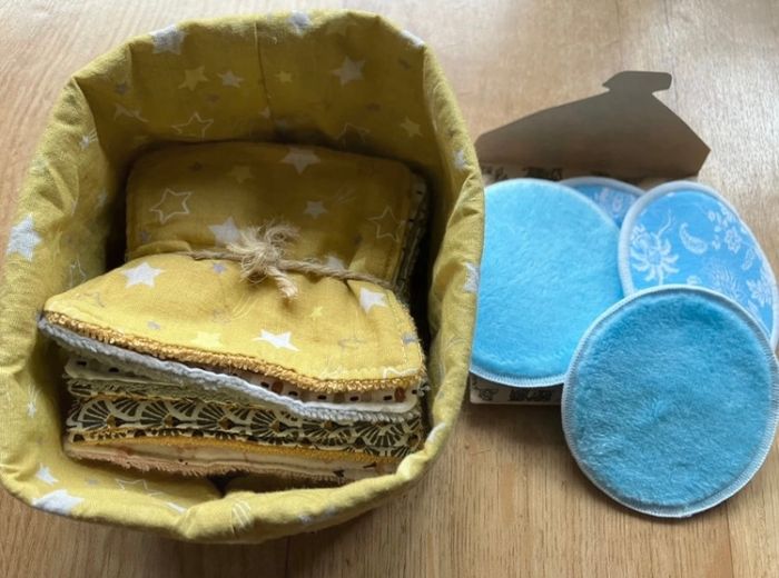 Lingettes lavables tissu neuf - photo numéro 3