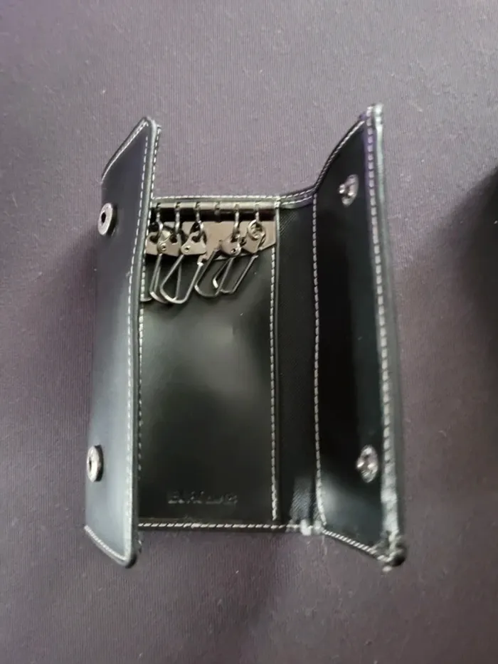 Portefeuille porte monnaie porte clés noir - photo numéro 4