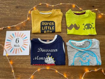 lots tee-shirt 6 mois garçon