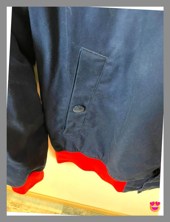 Blouson Teddy Adidas Originals – Taille L – Marine & Blanc - photo numéro 3