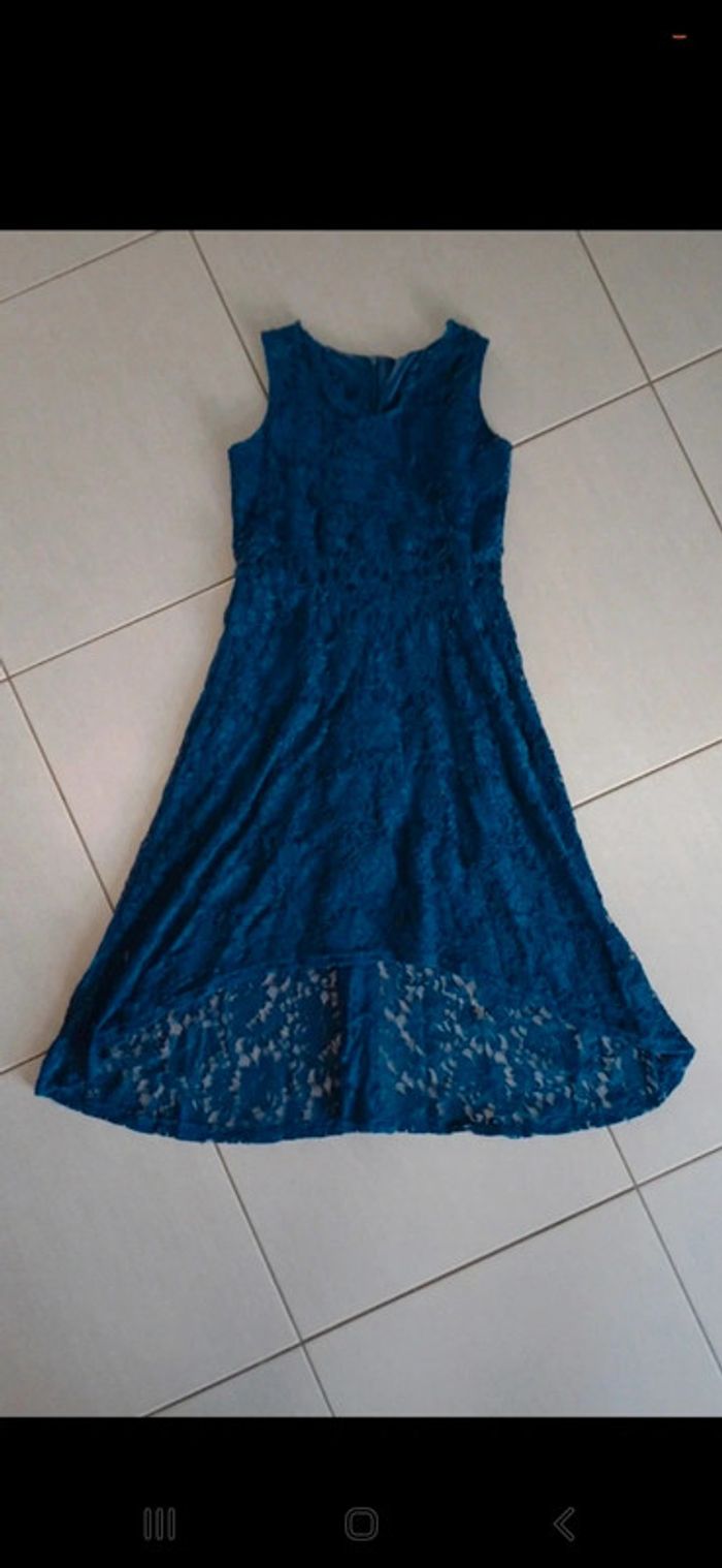 Robe asymétrique bleu marine shein 9 10 ans