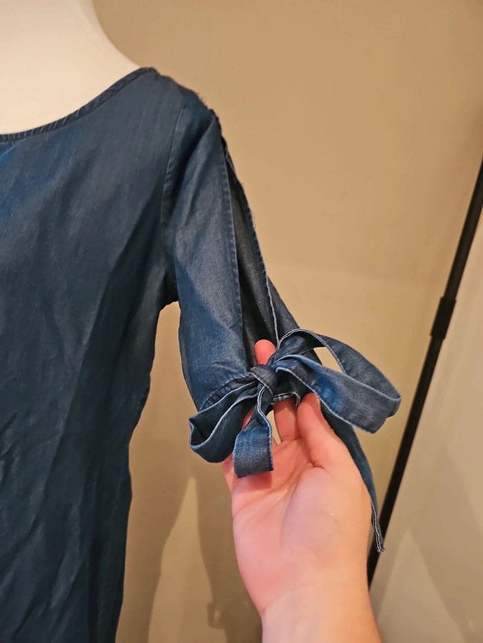 Robe en jeans nœuds aux manches LolaLiza 36 neuve étiquette - photo numéro 2